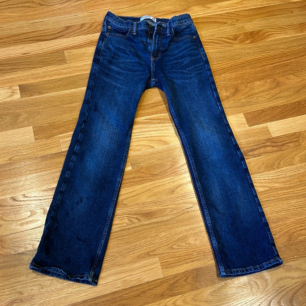 Abercrombie kids dark wash boot cut jeans